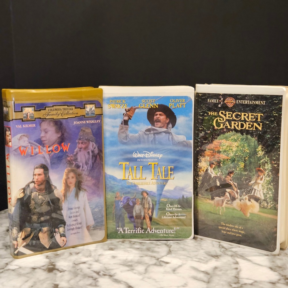 Willow Tall Tale The Secret Garden Lot Of 3 Classic VHS Movies Fantasy Adventure